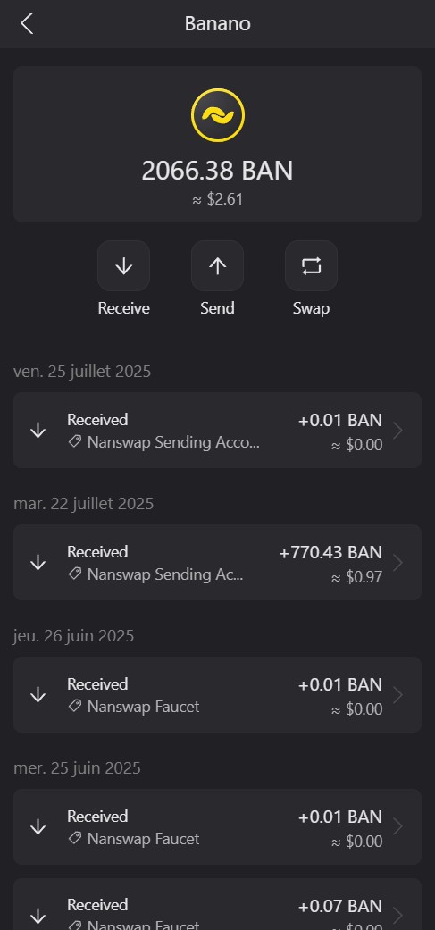 Banano Wallet preview